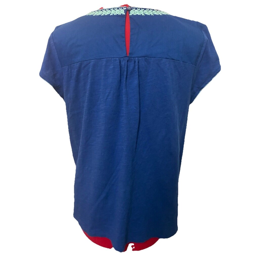 Boden Women’s Blue Embroidered Top Size 10 - Picture 4 of 6